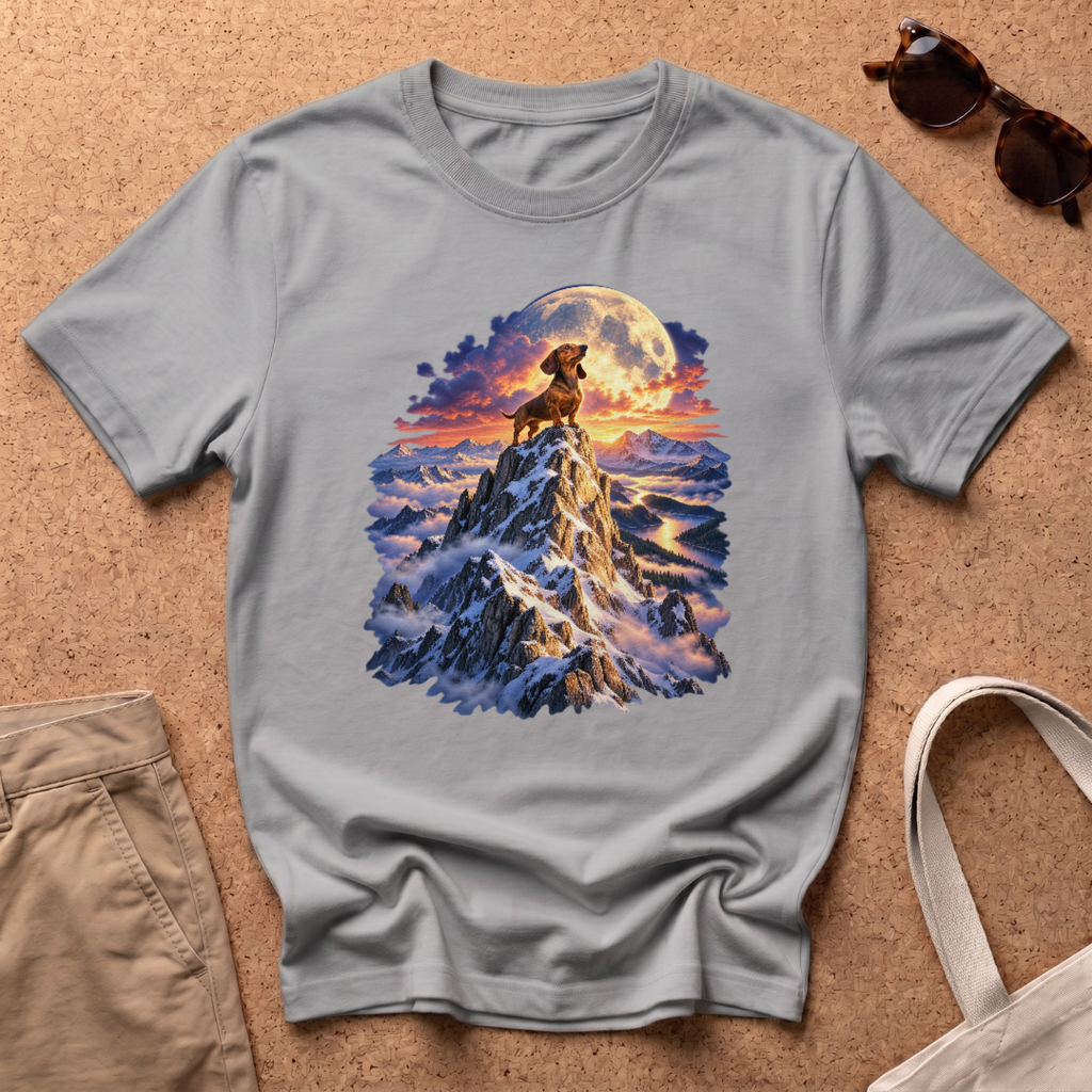 Dachshund King Mountain T-Shirt - Sport Grey