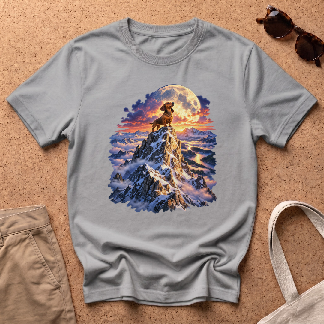 Dachshund King Mountain T-Shirt - Sport Grey