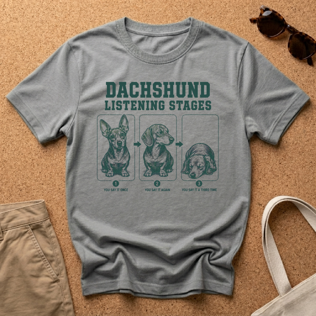 Dachshund Listening Stages T-Shirt