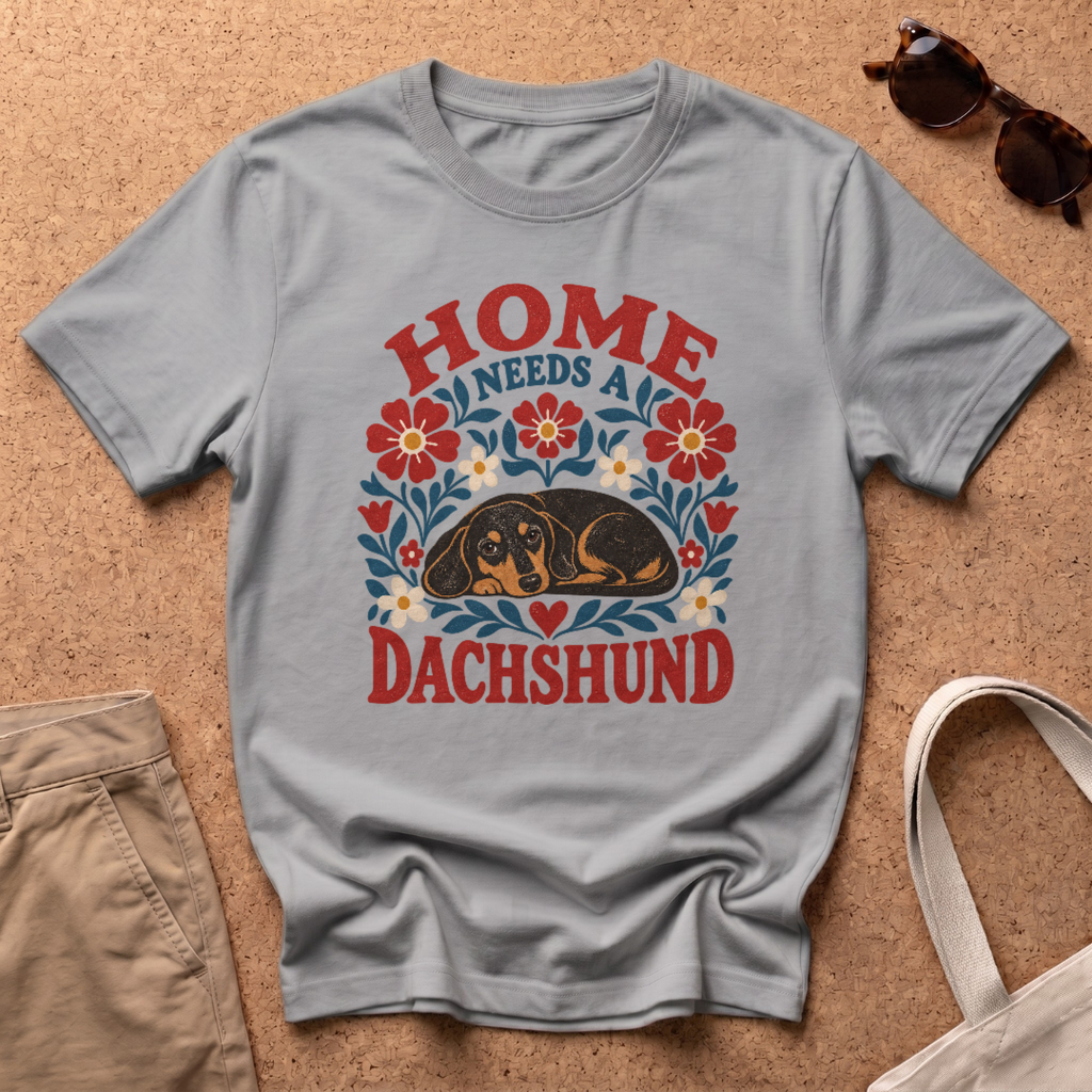 Home Dachshund T-Shirt - Sport Grey