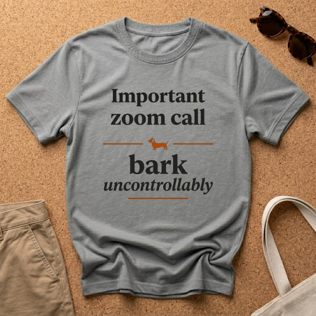 Bark Uncontrollably Text T-Shirt