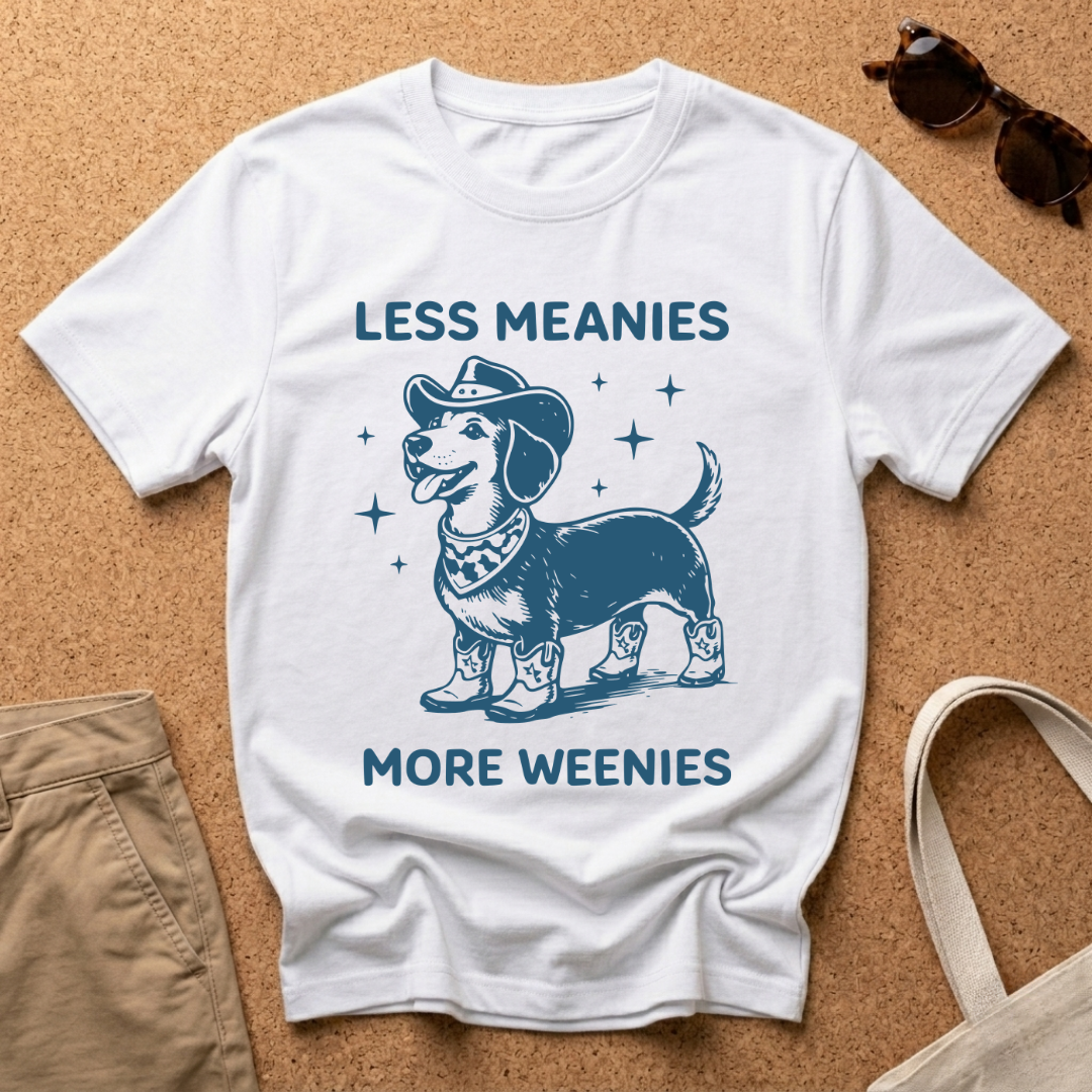 Less Meanies , More Weenies Dog T-Shirt