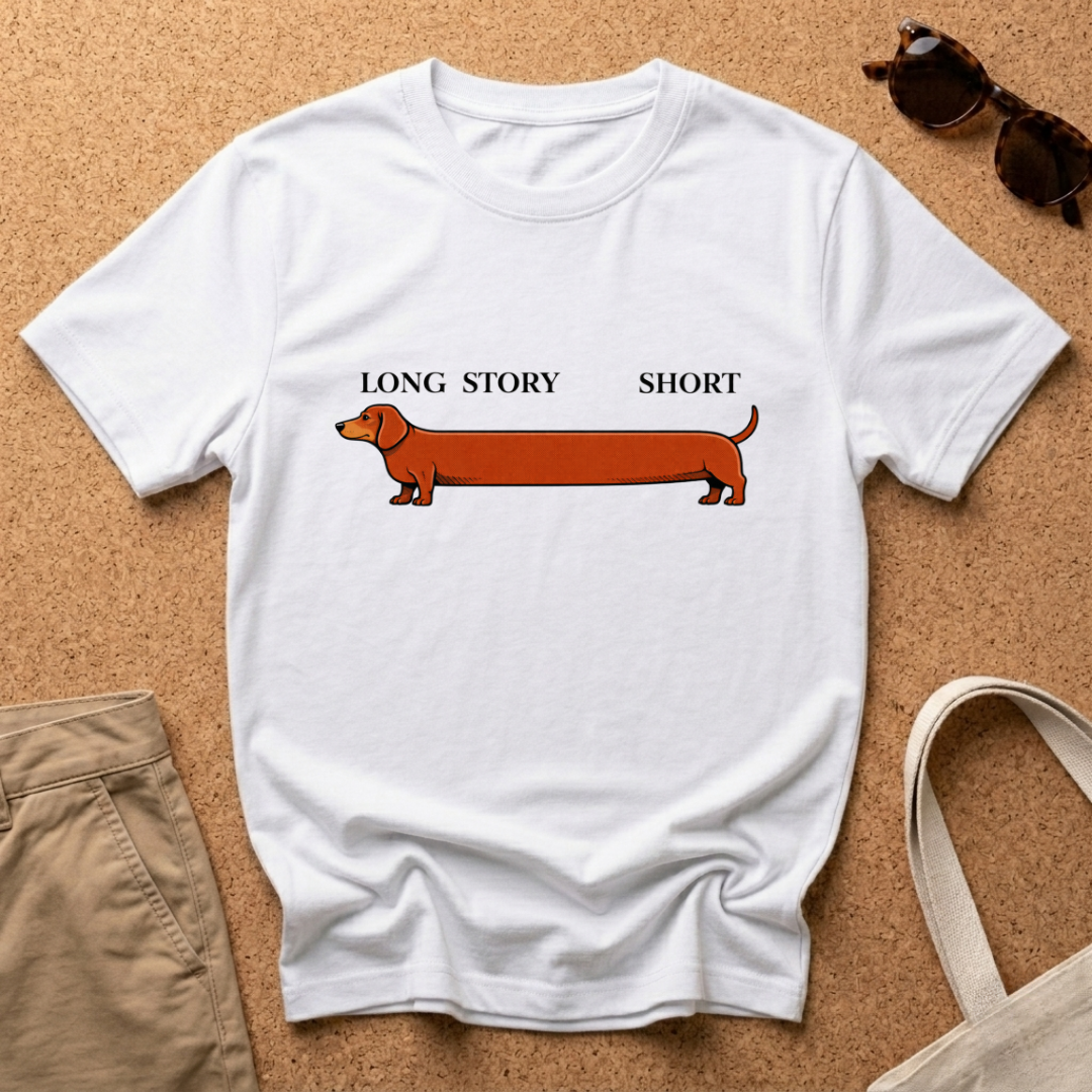 Long Story Short Long Dog T-Shirt