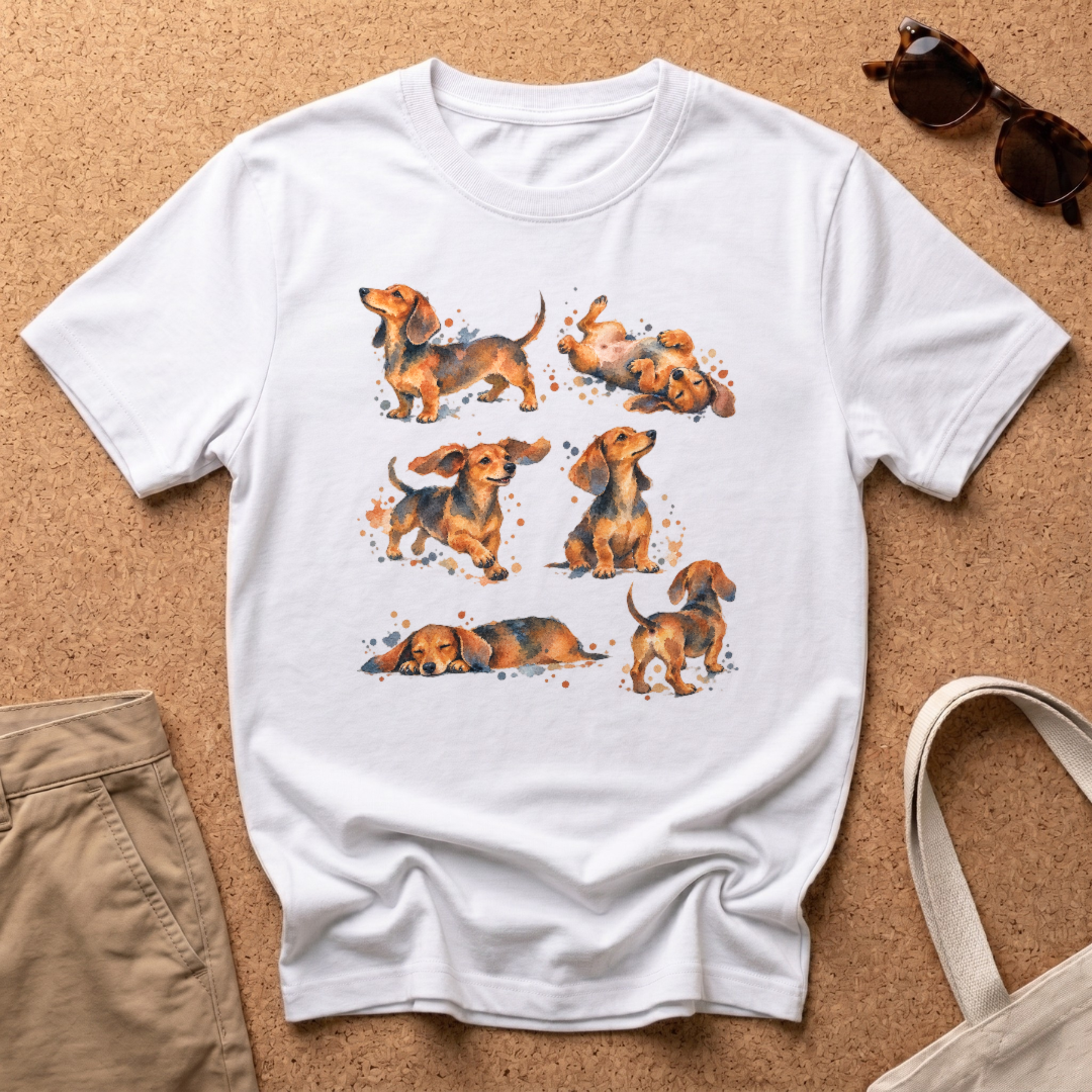 Watercolor Collage T-Shirt - White
