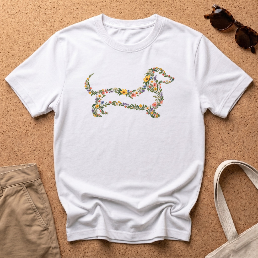 Floral Dach T-Shirt - White