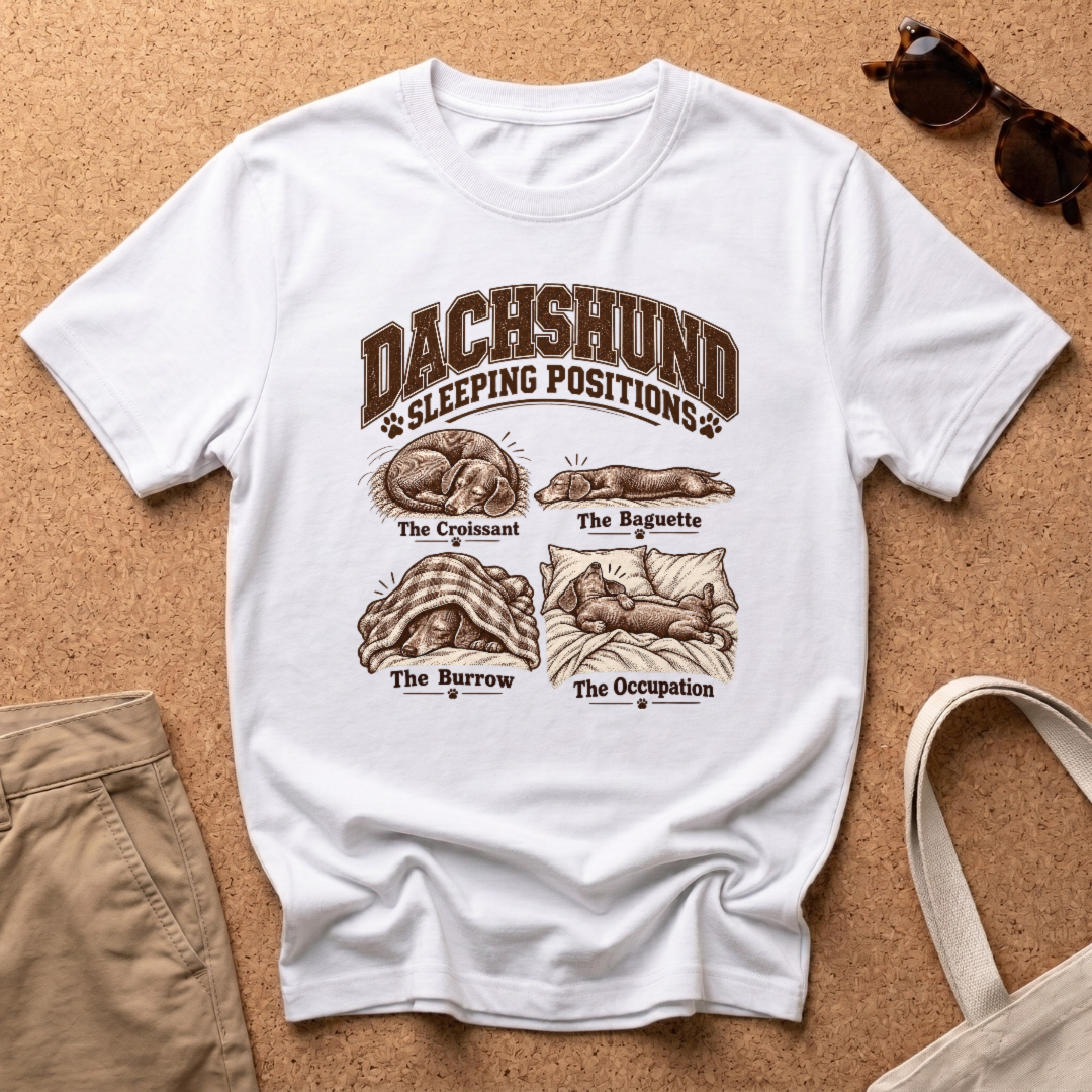 Dachshunds Sleeping T-Shirt - White