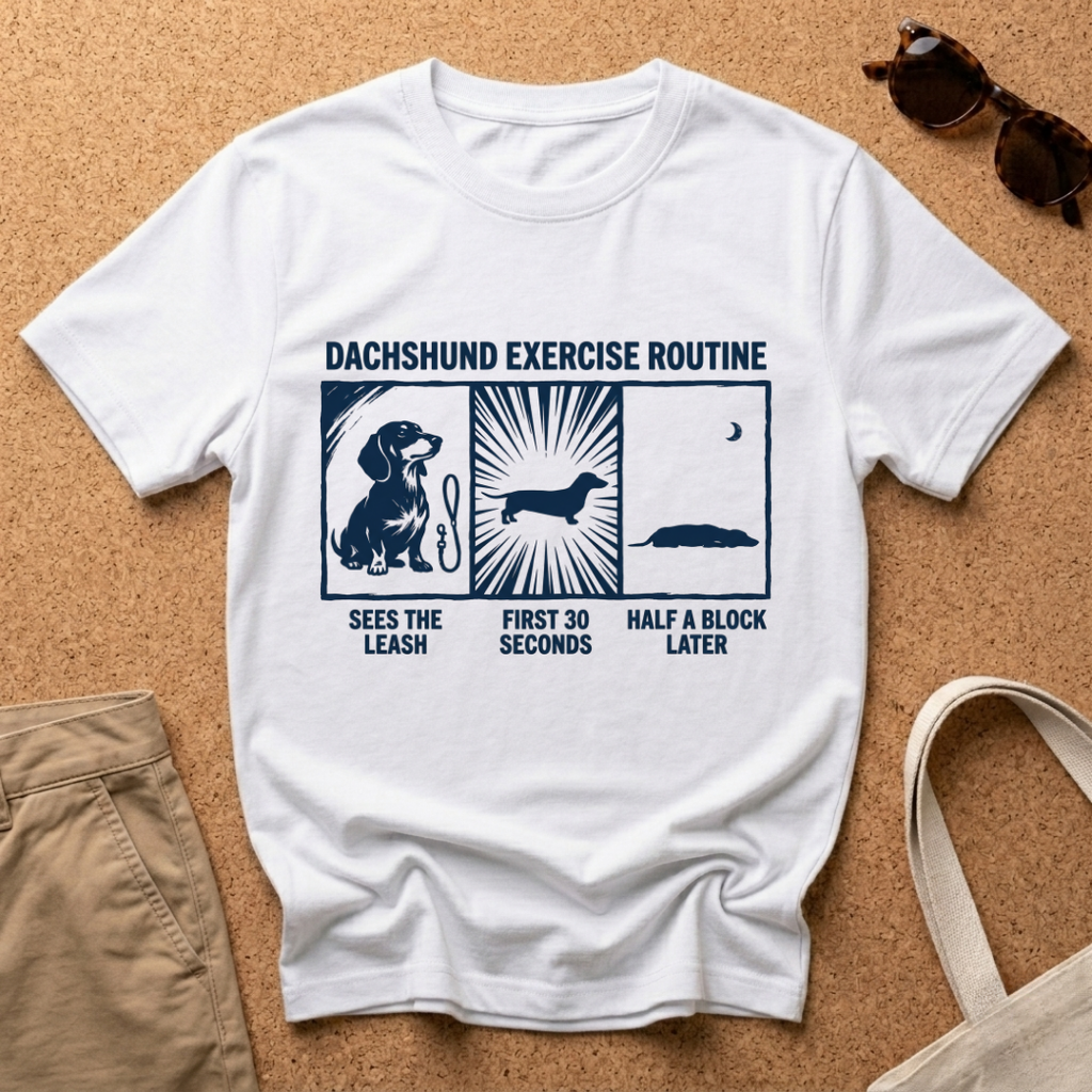Dachshund Routine Strip T-Shirt
