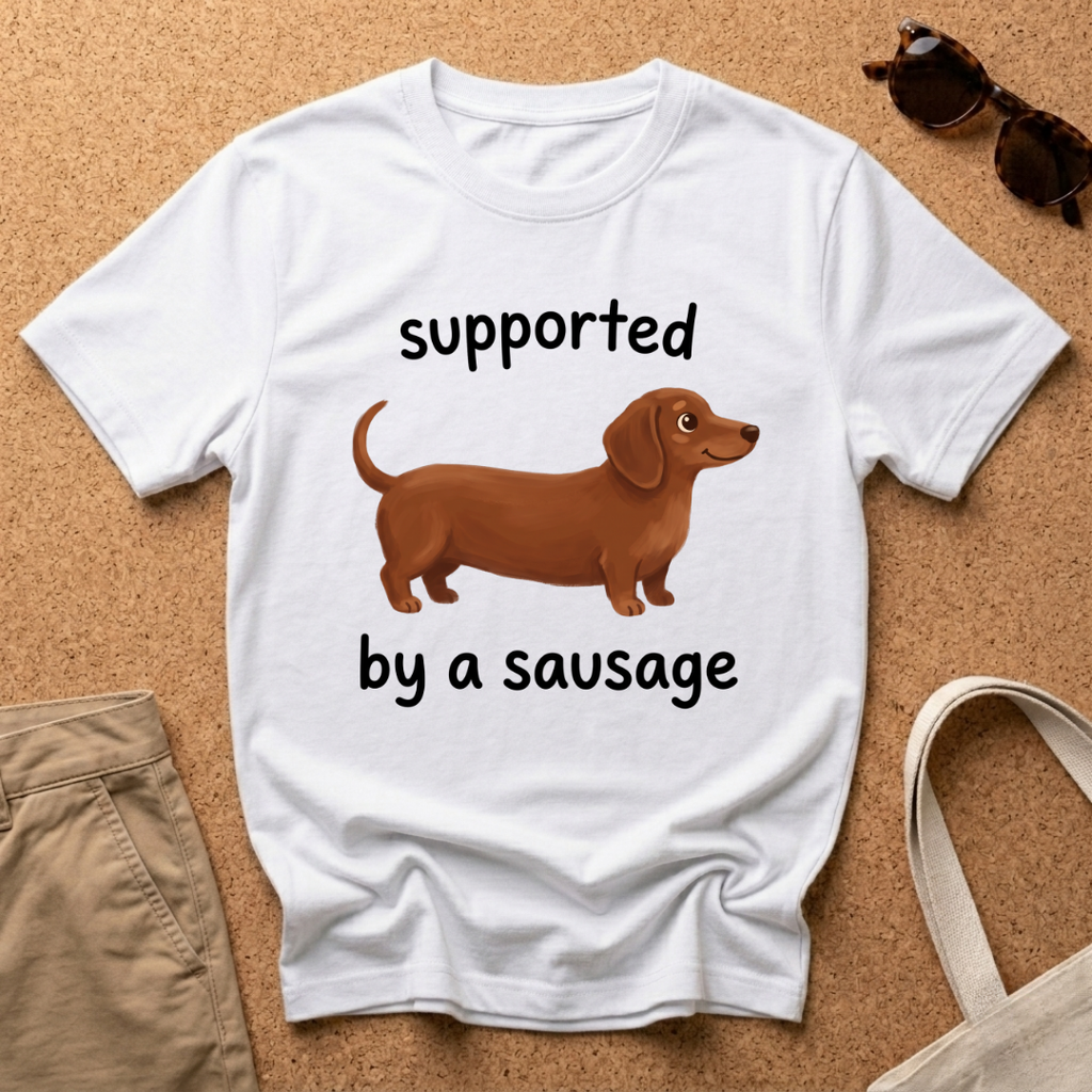 Supported Sausage Cute T-Shirt