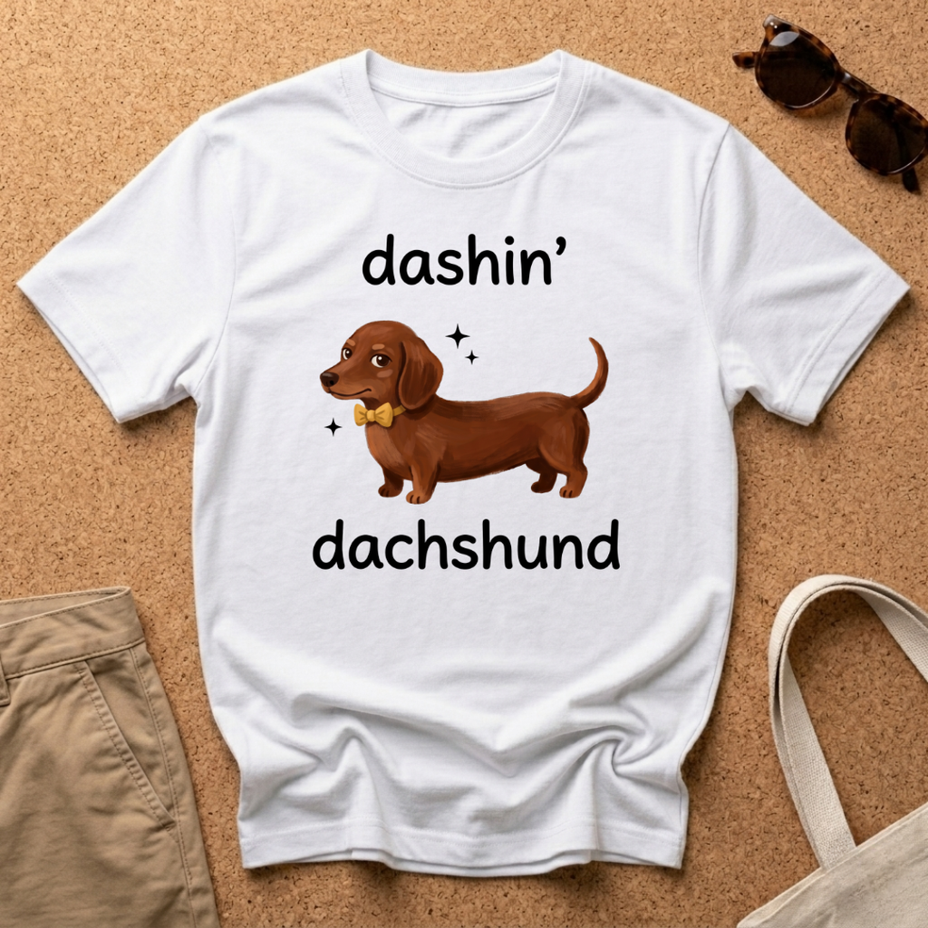 Dashin Dachshund Windy T-Shirt