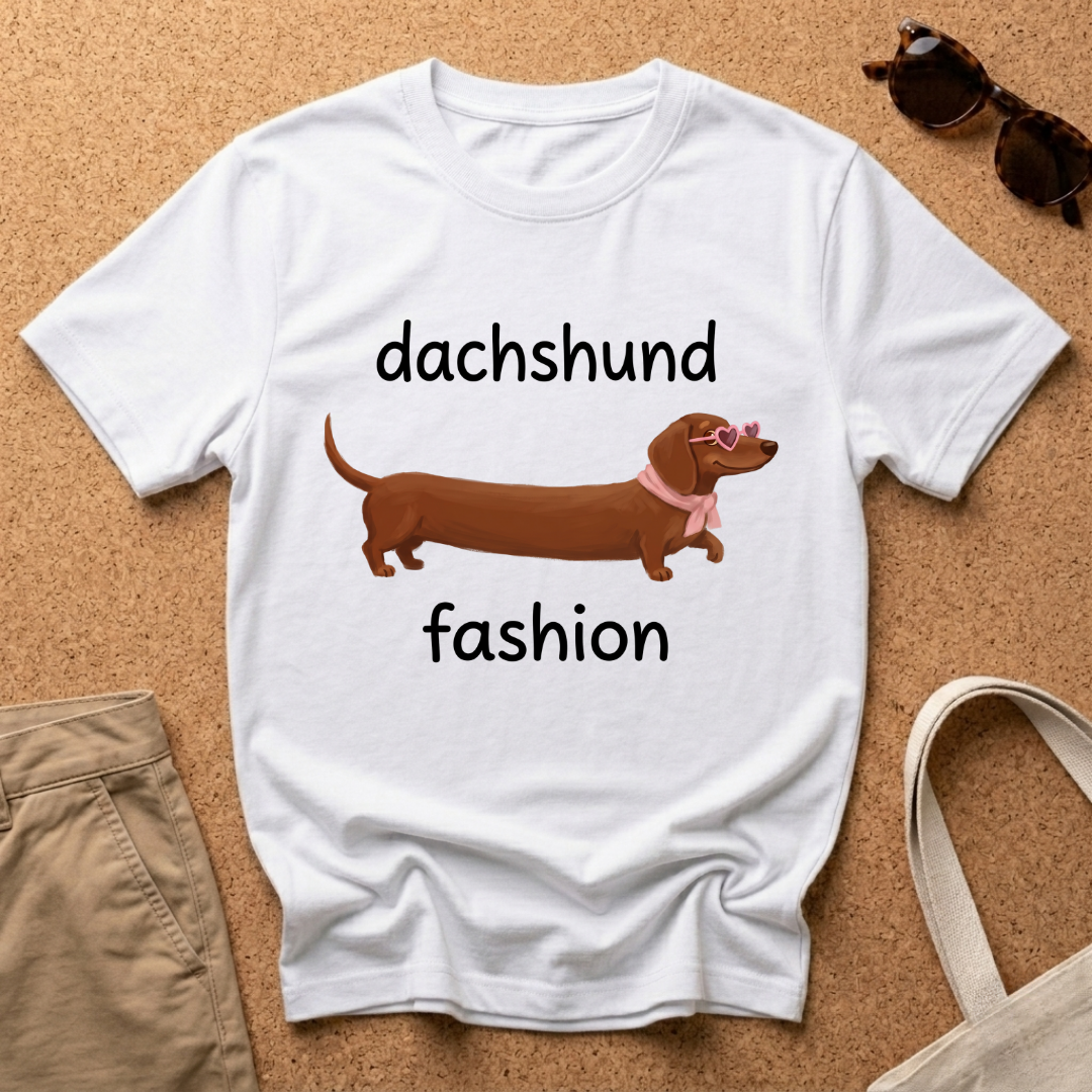 Dachshund Fashion Pink T-Shirt