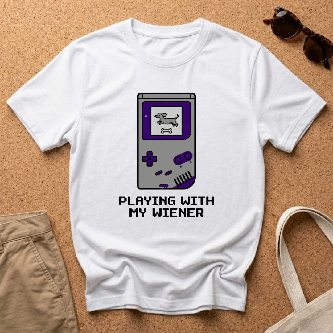 Playing With My Wiener Game T-Shirt