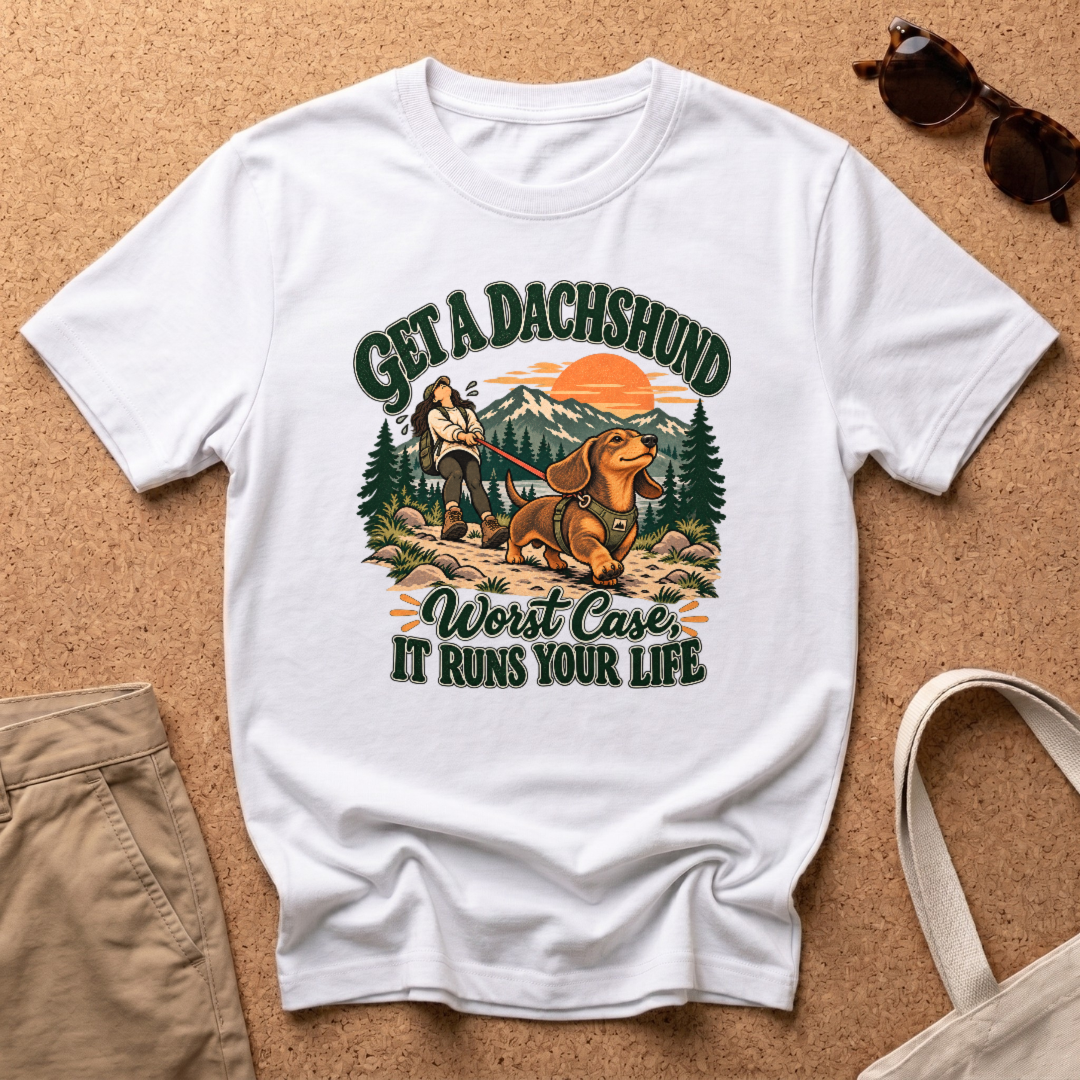 Get Dachshund T-Shirt - White