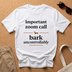 Bark Uncontrollably Text T-Shirt