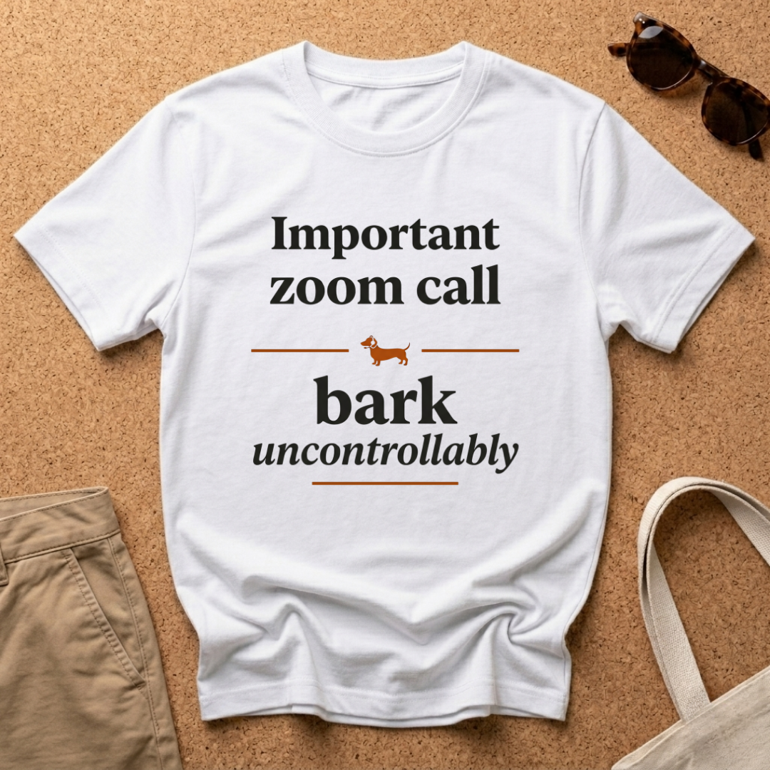 Bark Uncontrollably Text T-Shirt