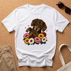 Flower Dachshund T-Shirt