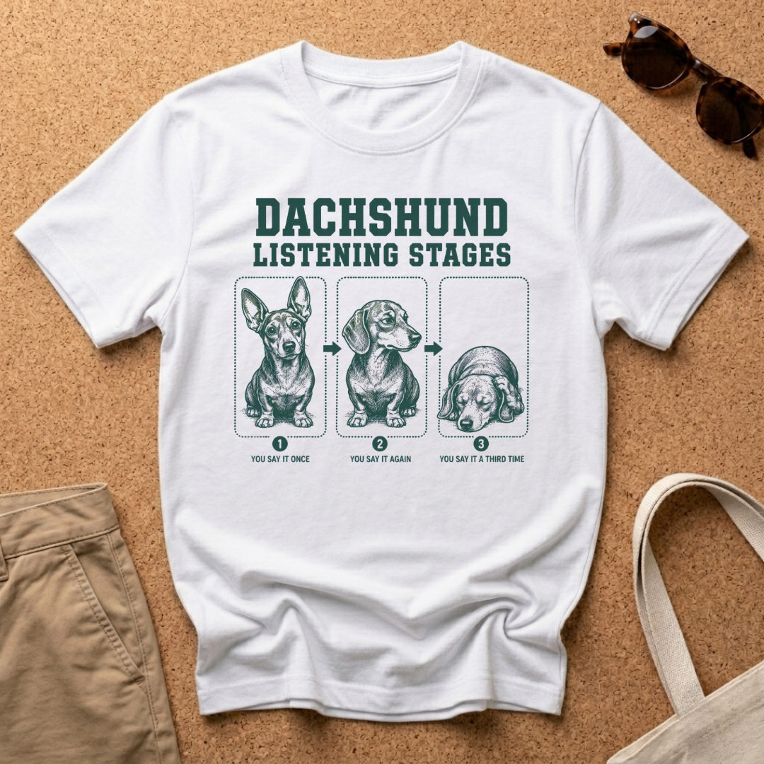 Dachshund Listening Stages T-Shirt