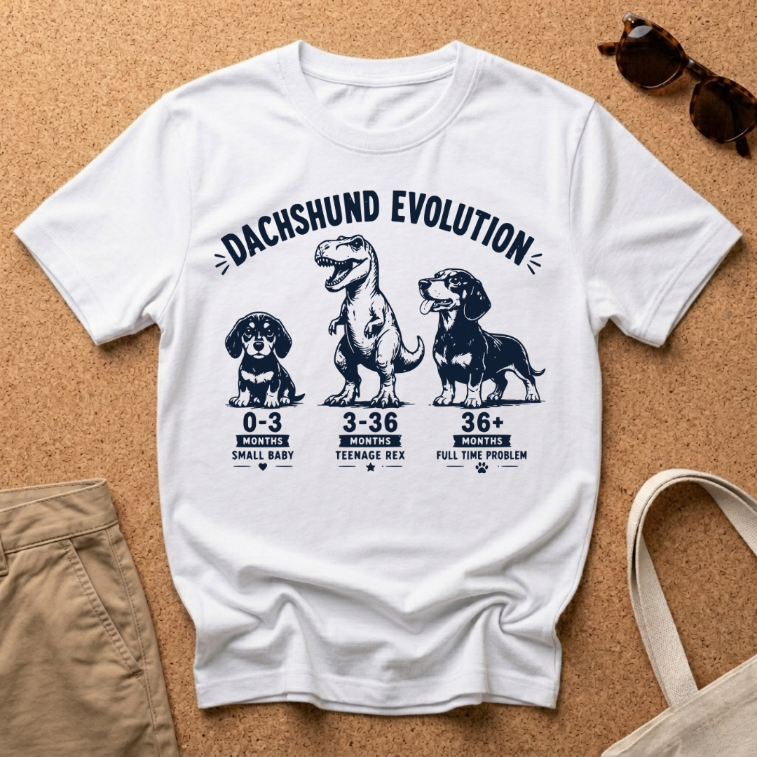 Dachshund Evolution Dino T-Shirt