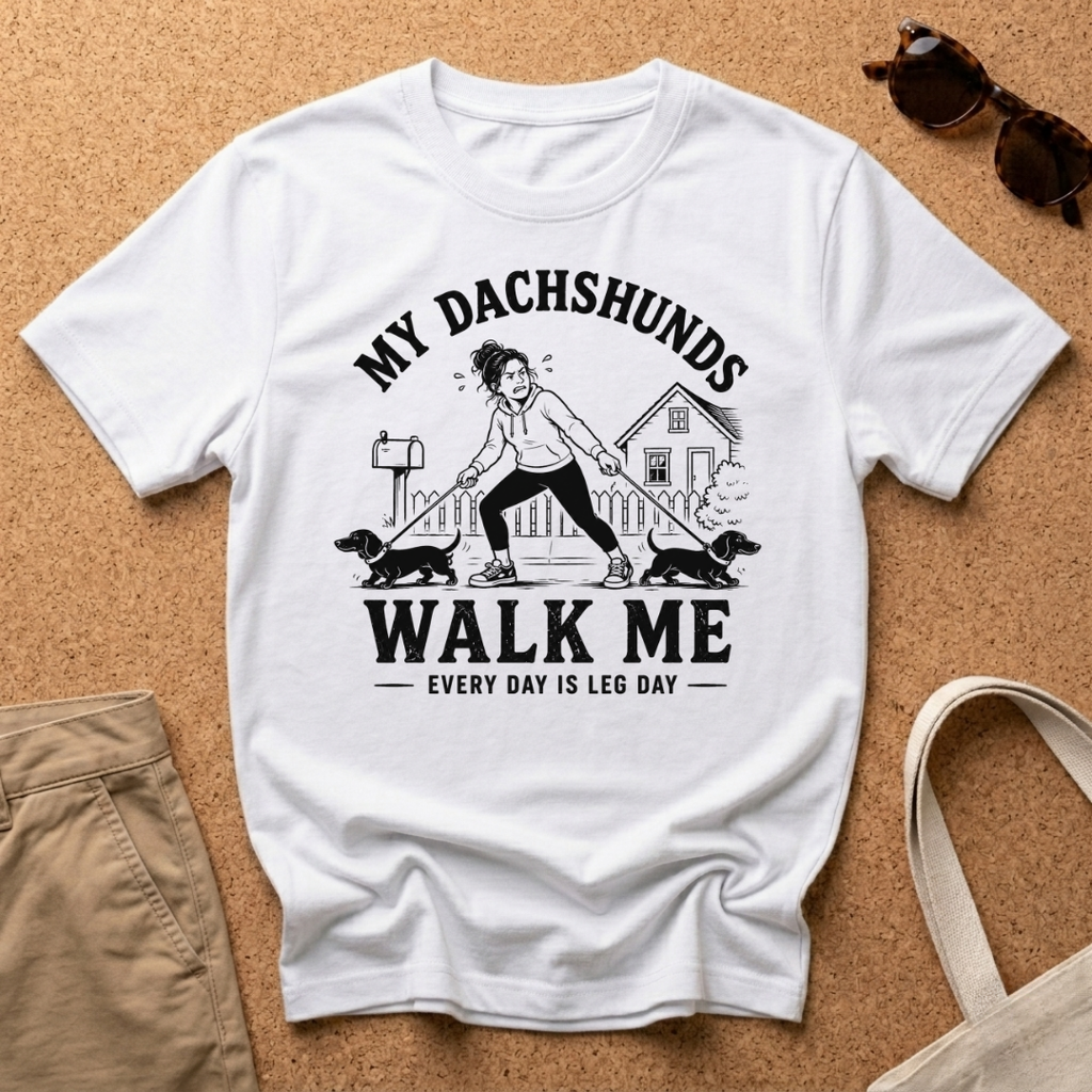 Dachshund Walks Me T-Shirt