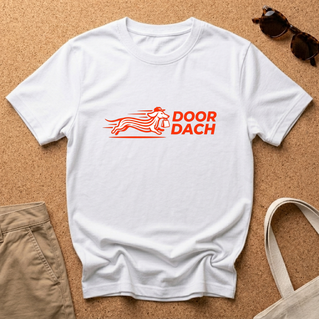 Door Dach Orange Minimal T-Shirt