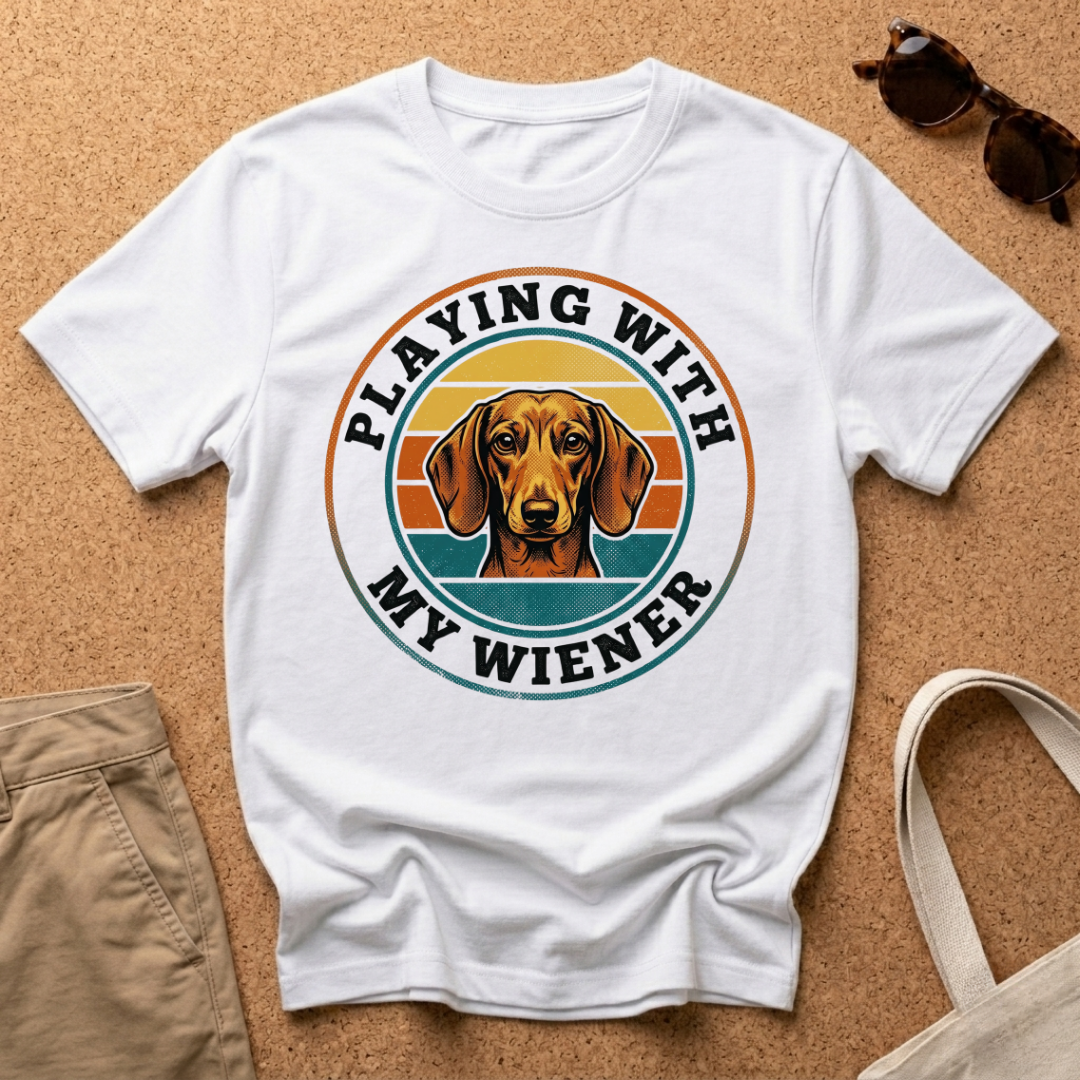 Playing With My Wiener Retro T-Shirt