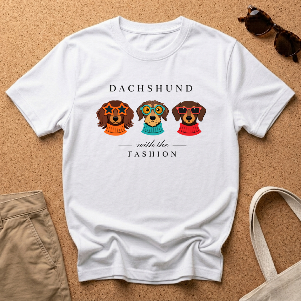 Dachshund with the Fashion T-Shirt