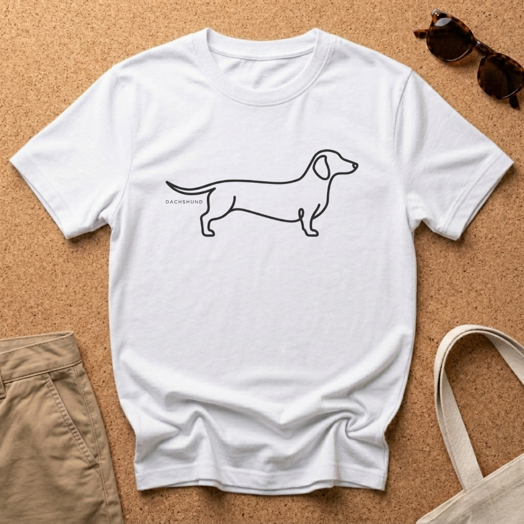 Dachshund Line Art T-Shirt