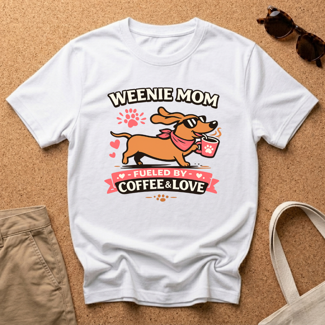 Weenie Mom Fueled by Coffee and Love T-Shirt