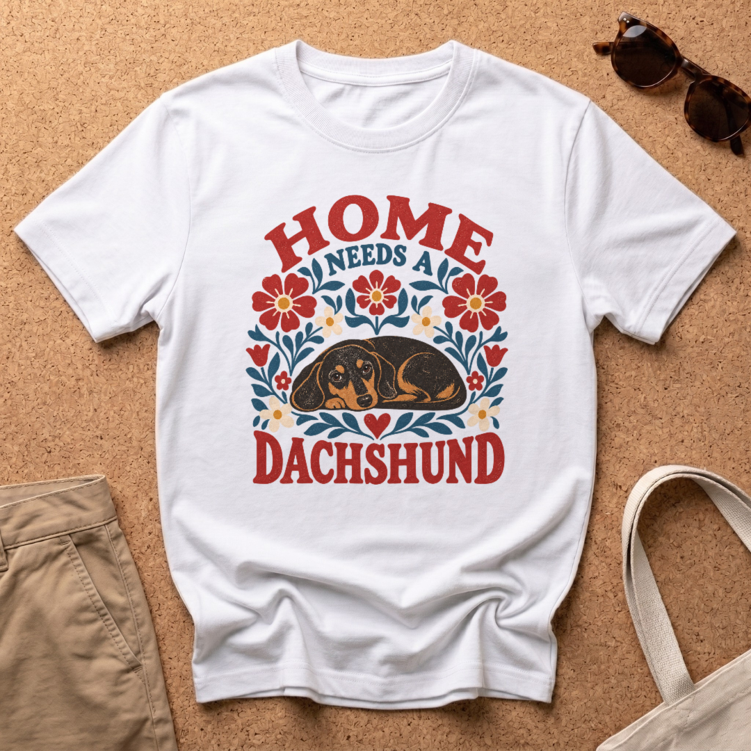 Home Dachshund T-Shirt - White